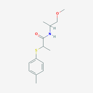 N-(1-methoxypropan-2-yl)-2-[(4-methylphenyl)sulfanyl]propanamide