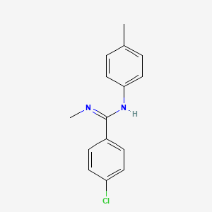 4-chloro-N'-methyl-N-(4-methylphenyl)benzenecarboximidamide