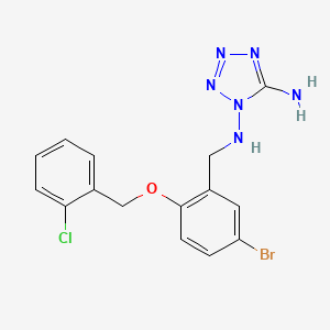 N~1~-{5-bromo-2-[(2-chlorobenzyl)oxy]benzyl}-1H-tetrazole-1,5-diamine