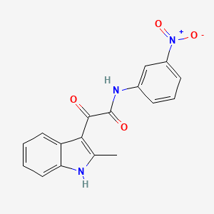 molecular formula C17H13N3O4 B12480439 2-(2-methyl-1H-indol-3-yl)-N-(3-nitrophenyl)-2-oxoacetamide 