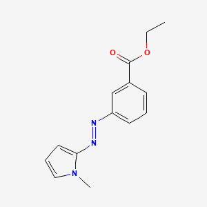 molecular formula C14H15N3O2 B12480446 ethyl 3-[(E)-(1-methyl-1H-pyrrol-2-yl)diazenyl]benzoate 