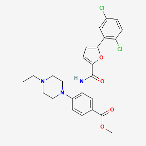 Methyl 3-({[5-(2,5-dichlorophenyl)furan-2-yl]carbonyl}amino)-4-(4-ethylpiperazin-1-yl)benzoate