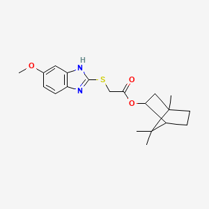 4,7,7-trimethylbicyclo[2.2.1]hept-2-yl [(5-methoxy-1H-benzimidazol-2-yl)sulfanyl]acetate