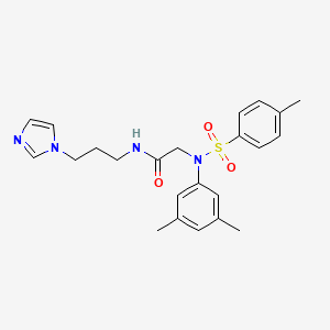 N~2~-(3,5-dimethylphenyl)-N-[3-(1H-imidazol-1-yl)propyl]-N~2~-[(4-methylphenyl)sulfonyl]glycinamide