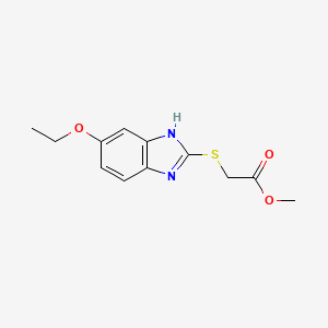 molecular formula C12H14N2O3S B12480483 methyl [(5-ethoxy-1H-benzimidazol-2-yl)sulfanyl]acetate 