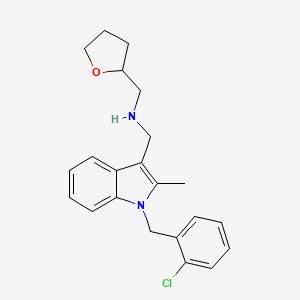 1-[1-(2-chlorobenzyl)-2-methyl-1H-indol-3-yl]-N-(tetrahydrofuran-2-ylmethyl)methanamine