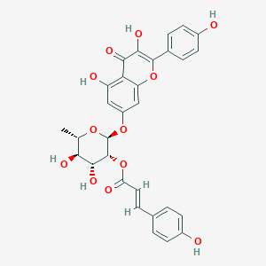 molecular formula C30H26O12 B1248050 kaempferol 7-O-(2-E-p-coumaroyl-alpha-L-rhamnopyranoside) 