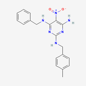 N~4~-benzyl-N~2~-(4-methylbenzyl)-5-nitropyrimidine-2,4,6-triamine