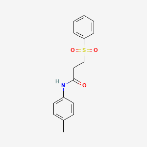 N-(4-methylphenyl)-3-(phenylsulfonyl)propanamide