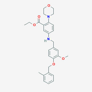 Ethyl 5-({3-methoxy-4-[(2-methylbenzyl)oxy]benzyl}amino)-2-(morpholin-4-yl)benzoate