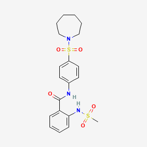 N-[4-(azepan-1-ylsulfonyl)phenyl]-2-[(methylsulfonyl)amino]benzamide