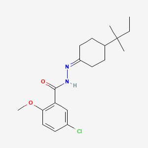 5-chloro-2-methoxy-N'-[4-(2-methylbutan-2-yl)cyclohexylidene]benzohydrazide