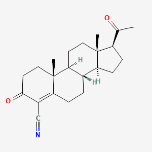 molecular formula C22H29NO2 B1248061 4-Cyanoprogesterone 