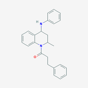 molecular formula C25H26N2O B12480631 1-[2-methyl-4-(phenylamino)-3,4-dihydroquinolin-1(2H)-yl]-3-phenylpropan-1-one 