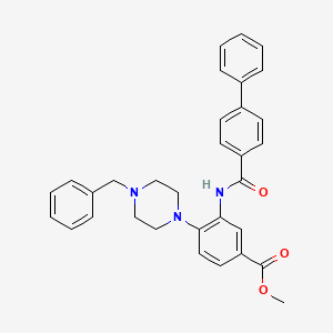 Methyl 4-(4-benzylpiperazin-1-yl)-3-[(biphenyl-4-ylcarbonyl)amino]benzoate