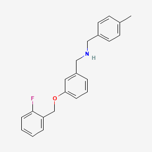 1-{3-[(2-fluorobenzyl)oxy]phenyl}-N-(4-methylbenzyl)methanamine