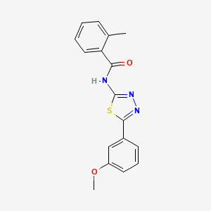 N-[5-(3-methoxyphenyl)-1,3,4-thiadiazol-2-yl]-2-methylbenzamide