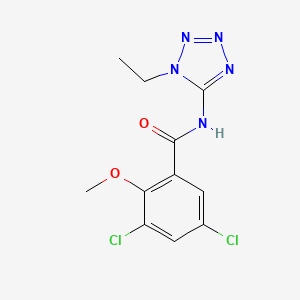 3,5-dichloro-N-(1-ethyl-1H-tetrazol-5-yl)-2-methoxybenzamide