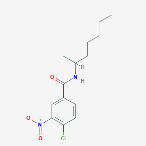 molecular formula C14H19ClN2O3 B12480708 4-chloro-N-(heptan-2-yl)-3-nitrobenzamide 