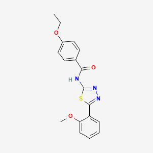 molecular formula C18H17N3O3S B12480710 4-ethoxy-N-[5-(2-methoxyphenyl)-1,3,4-thiadiazol-2-yl]benzamide 