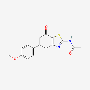 molecular formula C16H16N2O3S B12480714 N-[5-(4-Methoxy-phenyl)-7-oxo-4,5,6,7-tetrahydro-benzothiazol-2-yl]-acetamide 