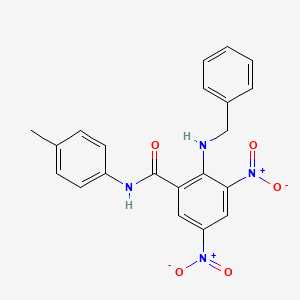 2-(benzylamino)-N-(4-methylphenyl)-3,5-dinitrobenzamide