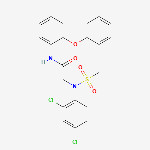 molecular formula C21H18Cl2N2O4S B12480743 N~2~-(2,4-dichlorophenyl)-N~2~-(methylsulfonyl)-N-(2-phenoxyphenyl)glycinamide 