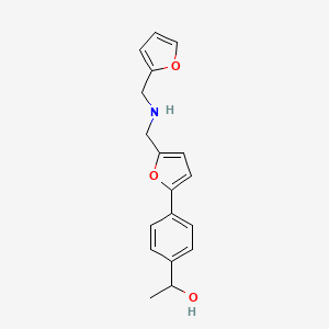 1-[4-(5-{[(Furan-2-ylmethyl)amino]methyl}furan-2-yl)phenyl]ethanol