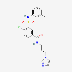 4-chloro-3-[(2,3-dimethylphenyl)sulfamoyl]-N-[3-(1H-imidazol-1-yl)propyl]benzamide