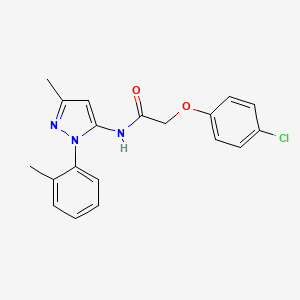 2-(4-chlorophenoxy)-N-[3-methyl-1-(2-methylphenyl)-1H-pyrazol-5-yl]acetamide