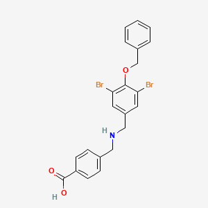 4-({[4-(Benzyloxy)-3,5-dibromobenzyl]amino}methyl)benzoic acid