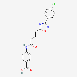 4-({4-[3-(4-Chlorophenyl)-1,2,4-oxadiazol-5-yl]butanoyl}amino)benzoic acid