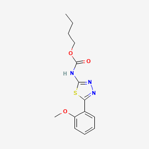 molecular formula C14H17N3O3S B12480893 butyl N-[5-(2-methoxyphenyl)-1,3,4-thiadiazol-2-yl]carbamate 