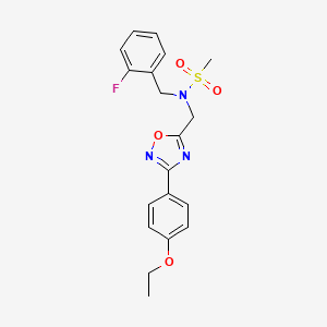 molecular formula C19H20FN3O4S B12480919 N-{[3-(4-ethoxyphenyl)-1,2,4-oxadiazol-5-yl]methyl}-N-(2-fluorobenzyl)methanesulfonamide 