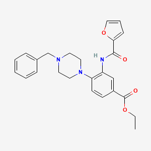 Ethyl 4-(4-benzylpiperazin-1-yl)-3-[(furan-2-ylcarbonyl)amino]benzoate