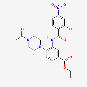 Ethyl 4-(4-acetylpiperazin-1-yl)-3-{[(2-chloro-4-nitrophenyl)carbonyl]amino}benzoate