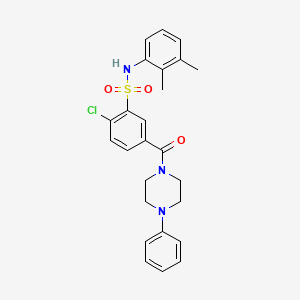 2-chloro-N-(2,3-dimethylphenyl)-5-(4-phenylpiperazine-1-carbonyl)benzenesulfonamide