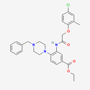 molecular formula C29H32ClN3O4 B12480978 Ethyl 4-(4-benzylpiperazin-1-yl)-3-{[(4-chloro-2-methylphenoxy)acetyl]amino}benzoate 