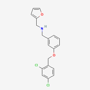 1-{3-[(2,4-dichlorobenzyl)oxy]phenyl}-N-(furan-2-ylmethyl)methanamine