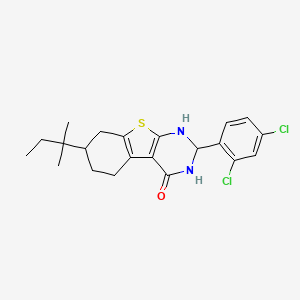 2-(2,4-Dichlorophenyl)-7-(2-methylbutan-2-yl)-1,2,5,6,7,8-hexahydro[1]benzothieno[2,3-d]pyrimidin-4-ol