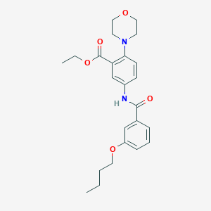 Ethyl 5-{[(3-butoxyphenyl)carbonyl]amino}-2-(morpholin-4-yl)benzoate