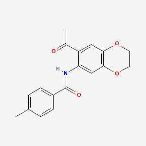 N-(7-acetyl-2,3-dihydro-1,4-benzodioxin-6-yl)-4-methylbenzamide