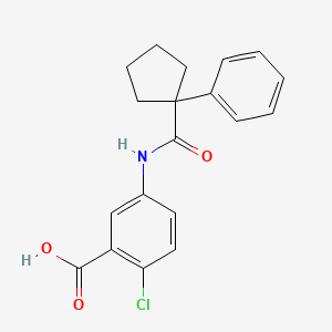 2-Chloro-5-{[(1-phenylcyclopentyl)carbonyl]amino}benzoic acid