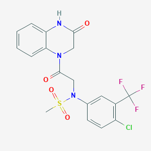 N-[4-chloro-3-(trifluoromethyl)phenyl]-N-[2-oxo-2-(3-oxo-3,4-dihydroquinoxalin-1(2H)-yl)ethyl]methanesulfonamide