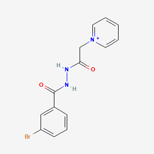 molecular formula C14H13BrN3O2+ B12480993 1-(2-{2-[(3-Bromophenyl)carbonyl]hydrazinyl}-2-oxoethyl)pyridinium 