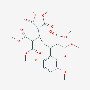 Tetramethyl 2-(2-bromo-5-methoxyphenyl)-4-(1,3-dimethoxy-1,3-dioxopropan-2-yl)pentane-1,1,5,5-tetracarboxylate