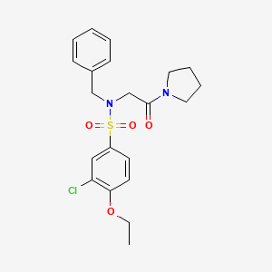 N-benzyl-3-chloro-4-ethoxy-N-[2-oxo-2-(pyrrolidin-1-yl)ethyl]benzenesulfonamide