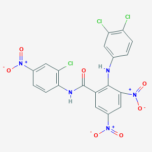 N-(2-chloro-4-nitrophenyl)-2-[(3,4-dichlorophenyl)amino]-3,5-dinitrobenzamide