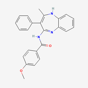 4-methoxy-N-(2-methyl-3-phenyl-1H-1,5-benzodiazepin-4-yl)benzamide