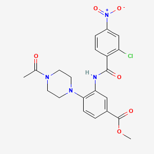 Methyl 4-(4-acetylpiperazin-1-yl)-3-{[(2-chloro-4-nitrophenyl)carbonyl]amino}benzoate